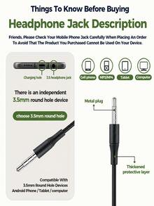 YUAOVCQ Wired In-Ear Headphones, Large Dynamic Driver Unit HiFi Sound Quality, High-Definition Call Microphone, 3.5mm Or Type-C Interface, Comfortable Fit, 1.2m Wired Earphones, Suitable For Smartphones, Computers, Game Consoles - View 7