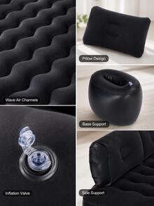 Car Inflatable Mattress, Rear Seat Inflatable Car Bed, SUV Camping Sleeping Pad, Portable Travel Mattress, Thickened Car Sleeping Pad With Air Pillow, Rear Seat Cushion, Suitable For Road Trips, Camping, Travel, Universal Vehicle Interior Accessory - A - View 10