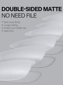 HOTWAY 120 Pieces Combination Full Set Of False Nails, Medium Short Almond And Trapezoid, 15 # Matte Acrylic Nail Tip, Suitable For Nail Salons To Wear Gel Nail Set Nail Supplies - View 2