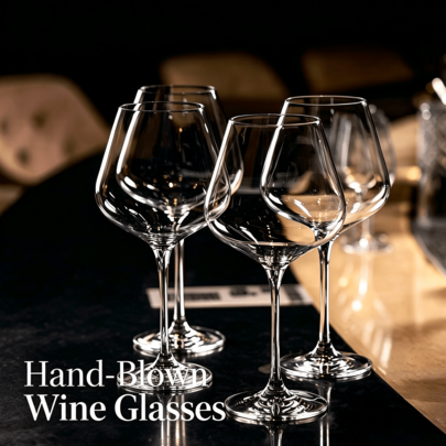Red Wine Glasses Set Of 4,660ml/23oz Hand Blown Crystal Burgundy Wine Glasses With Long Stem,Lead-Free Premium Wine Glass-Unique Gift For Wedding, Birthday,Anniversary, Party And Home