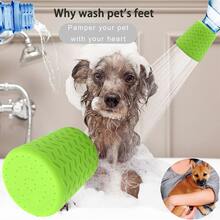 1pc Portable Silicone Pet Shower Head Adapter, Adjustable Water Flow, Fits 16oz To 2L Plastic Soda Bottles, Multi-Function Nozzle, Suitable For Dog And Cat Bathing, Plant Watering, Gardening, Travel And Outdoor, Easy To Install, Lightweight And Washable, Sky Blue - Multicolor - View 3