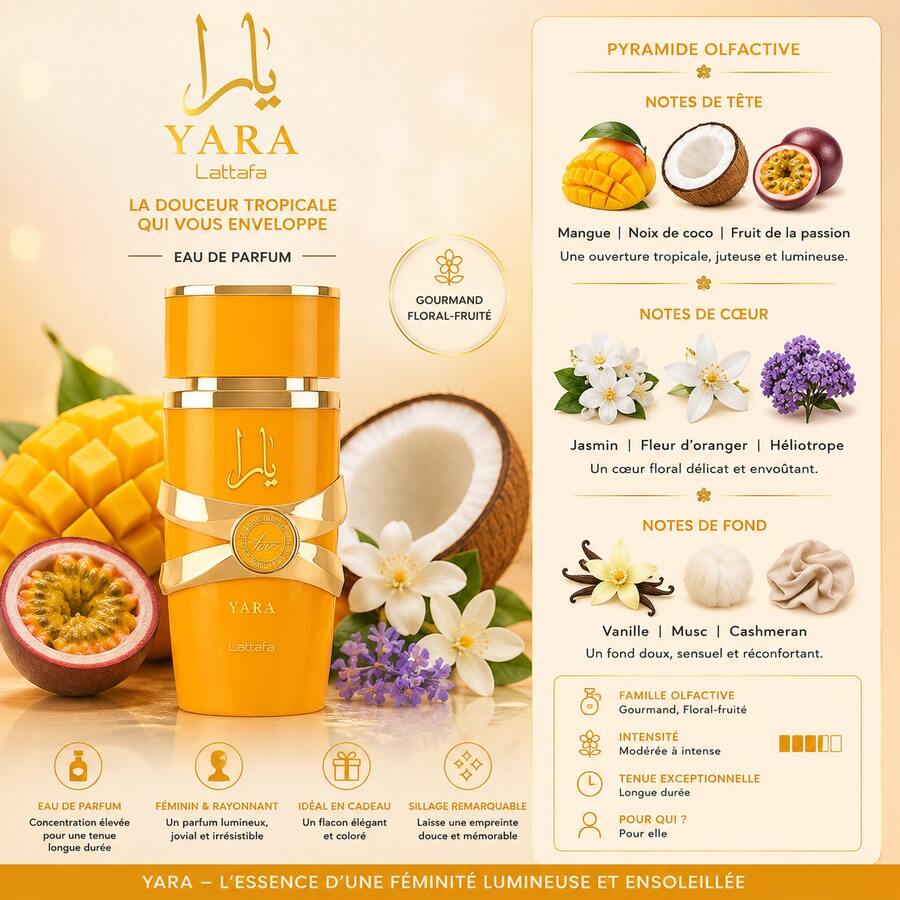 Lattafa لطافة يارا توس عطر مركز 50 مل للنساء - حلو - مشاهدة 1