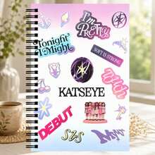 1 cuốn sổ tay lò xo trống | Thuộc về nhóm nhạc K-Pop KATSEYE, giấy nhiều màu, sổ tay trắng tinh khôi, quà tặng lý tưởng cho người hâm mộ và bạn bè - A - Xem 3