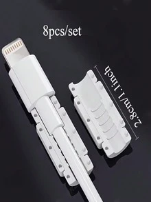 8pcs PVC Cable Protector, Durable Charging Cable Protector, Suitable For Phone, USB, Tablet Data Cable, Non-Electronic Accessory, Used For Charger Cable Protection - A - View 10