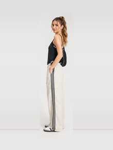 Adidas Originals Women's Side Drawstring Slim Fit Double Layer Vest - Black - View 9