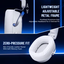 ATTACK SHARK L30PRO Wireless Gaming Headset, 7.1 Surround Sound, 50mm Driver Unit, 20ms Low Latency, Detachable Noise-Cancelling Microphone, Aluminum Alloy Body, Four Connection Modes - View 10