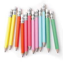 12/30pcs Rainbow Mini Pencils, Bridal Shower Pencils Half Golf Pencils With Erasers Pre Sharpened 4 Inch 2 HB Mini Hexagon Wedding Pens For Bridal Shower Favors Office - Rainbow Mini Pencils - View 3