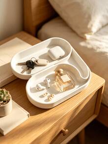 Minimalist 3D Printed Compartment Storage Tray, Home Desktop Small Parts & Stationery Organizer Box, Multi-Purpose Sundries Sorting Tray - Multicolor - View 6