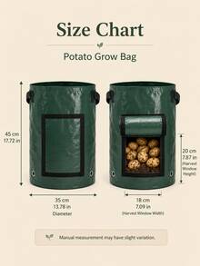 Potato Grow Bag With Flip-Top Harvest Window, Portable Garden Planting Container With Side Handles, Breathable Vegetable Grow Bag For Home Patio And Yard, Suitable For Potatoes, Carrots, Tomatoes And Backyard Mini Farm Layout - Multicolor - View 10