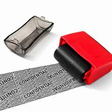 1pc 1.65 Inch Wide Privacy Roller Stamp, Identity Information Leakage Protection, Address Concealment Stamp For Express Parcels, Letters And Documents - Pink Shell - View 4