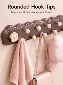 Suction Cup Wall Mount Rack, Multi-Hook Storage Rack, Dopamine Colorful Hanging Rack, Can Hang Hats, Bags, Keys And Towels, No-Drill Storage Hooks, Suitable For Bathroom, Entryway, Bedroom And Kitchen - Multicolor - View 5