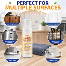 MSENMY Cabinet Foam Cleaner 120ml/4.06fl.Oz,Kitchen Oil Stain Remover,Multi-Purpose Foam Cleaner For Ovens, Grills, Stovetops,Countertops & Furniture - 1 Cleaner + Towel - View 9