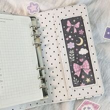 A6 Loose-Leaf Planner, Star Polka Dot Loose-Leaf Notebook, Replaceable Inner Pages, Daily Planner Memo Diary, Suitable For Work, Study, Office, Back To School Supplies, School Essentials And First Day Of School, Only Includes Cover And Inner Pages - Multicolor - View 6