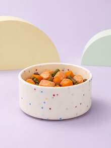 1pc/2pcs Terrazzo Star Silicone Pet Bowl, 25oz Deep Pet Food Bowl For Indoor Daily Feeding, Cute Aesthetic Speckled Design, Non-Slip Unbreakable Stackable Cat Dog Water Dish, Suitable For Small Medium Pets, Easy To Clean - 750ml - View 13