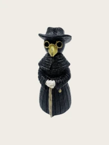 1pc Steampunk Plague Doctor Incense Burner, Black & Gold Color Scheme, Living Room Bedroom Office Bookshelf Countertop Desktop Decoration Ornament, Creative Gift, Relaxing Atmosphere, Dark Academia Gothic Style - 1PC2 - View 8