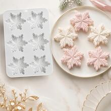 1PC Christmas Snowflake Silicone Mold DIY Made For Making Gypsum Aroma Diffuser Decorative Molds Suitable For Home, Bedroom And Living Room Decoration Molds - Snowflake - View 3