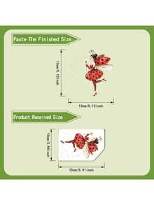 Cute Ladybug Fairy Dandelion Luminous Wall Decal, Glow‑In‑The‑Dark PVC Light Switch Socket Sticker, Peel And Stick DIY Wall Art For Girl Bedroom Nursery Home Decoration - Ladybug Fairy - View 6