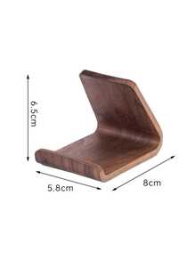 1pc Slouchy Phone Stand, Wooden Vintage Desk Decor, Dining Table, Desk And Office Table Decoration, Phone Storage Rack, Suitable For All Smartphones - Multicolor - View 12