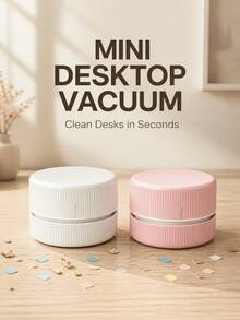 SMEG is gems Mini Desktop Vacuum Cleaner One-Touch Operation Portable Desktop Dust Remover For Eraser Crumbs And Paper Scraps Office Desk Keyboard Cleaning Tool For Students And Office - Cordless - View 4