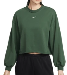 Nike AS W NSW NK CHILL FT CREW Women's Crew Neck Long Sleeve Sweatshirt Green - Green - View 1