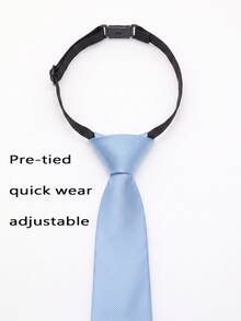 1 Set Fine Twill Men's Business Tie And Pocket Square 2 Pieces Suit Accessory Set - Brown - View 2