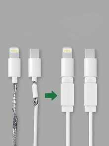 8pcs PVC Cable Protector, Durable Charging Cable Protector, Suitable For Phone, USB, Tablet Data Cable, Non-Electronic Accessory, Used For Charger Cable Protection - A - View 2
