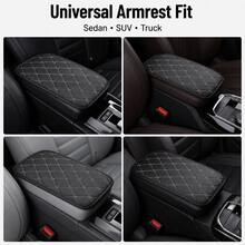 1pc Car Armrest Console Pad – Leather Non-Slip Protective Cushion, Universal Fit, Durable Car Interior Accessory, Multi-Color Options - Multicolor - View 6