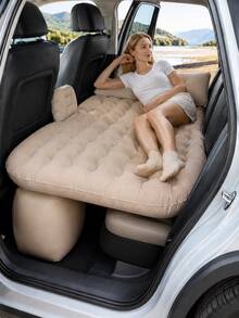 Car Inflatable Mattress, Rear Seat Inflatable Car Bed, SUV Camping Sleeping Pad, Portable Travel Mattress, Thickened Car Sleeping Pad With Air Pillow, Rear Seat Cushion, Suitable For Road Trips, Camping, Travel, Universal Vehicle Interior Accessory - A - View 3