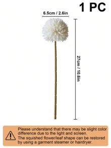 8/16pcs Artificial Chrysanthemum, Dandelion, Hydrangea Flower Bouquet, Suitable As Gift For Friends, Brides, Used For Wedding Decoration, Home, Office, Cafe, Party - White - View 2