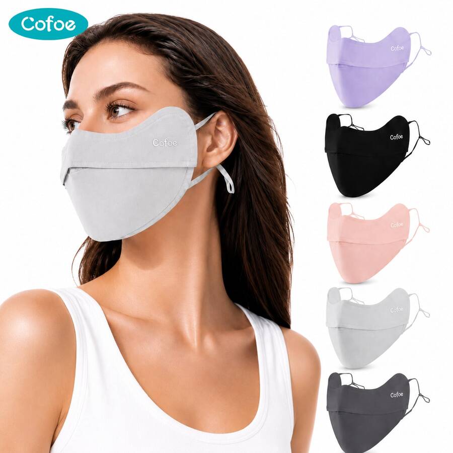 Cofoe UV Face Mask, Women's Sun Protection Face Mask, Outdoor Cool Breathable Face Mask, Washable And Reusable - 26cm*15cm - View 1