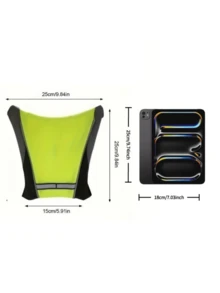 Glowing Backpack Clip, Equipped With 30 LED Lights, Suitable For Bicycle And Scooter, Night Running, With Remote Control, USB Rechargeable, Flashing Cycling Backpack Clip, Glowing Cycling Backpack Clip - Yellow - View 8