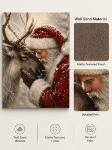 SUPSTICKER Christmas Wall Art Poster, Santa Reindeer Nutcracker Snowy Cabin Print, Holiday Decor For Living Room Bedroom Entryway, 3 Styles - Christmas - View 10