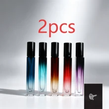 Reusable Gradient Square Glass Perfume Spray Bottle, Portable Mini, Reusable Cosmetics Essential Oil Dispenser For Men And Women, Elegant Gradient Color Empty Perfume Storage Bottle For Outdoor Commuting And Dating Gifts - Multicolor - View 17
