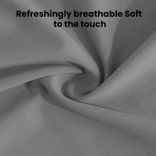 1pc Cool Breathable Pillowcase, Minimalist Solid Color Butterfly Pillow Cover, Smooth Hidden Zipper Design, Machine Washable Pillowcase - 24.4*16.3inch - Grey - View 3