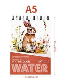 1pc Premium Thick Top Spiral Bound Watercolor Sketchbook, A4 (11.6*8.27 Inches)/A5 (8.3*5.7 Inches), 24 Sheets (88 Lbs/180 G). Blank Coil Art Drawing Book, Suitable For Students, Beginners And Painting Enthusiasts, Can Be Used For Watercolor, Gouache, Mixed Media, Ink Painting And Hand Drawing. Learning Stationery, Suitable For Adults And Beginners, Ideal Gift For Back To School And Mother's Day. - Multicolor - View 17