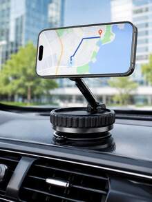 Magnetic Car Phone Holder, Vacuum Suction Cup Phone Mount, 360° Rotating Foldable Dashboard Phone Holder, Strong Magnetic Car Navigation Mount, Convenient Car Accessory, Phone Holder - Multicolor - View 7