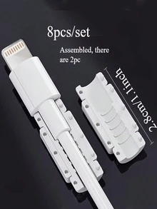 8pcs PVC Cable Protector, Durable Charging Cable Protector, Suitable For Phone, USB, Tablet Data Cable, Non-Electronic Accessory, Used For Charger Cable Protection - A - View 7