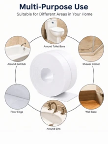 Kitchen And Bathroom Waterproof Tape, Easy-Cut Sink And Toilet Sealing Tape, Essential Home Supplies For Halloween And Christmas - Multiple Styles and Colors - View 11