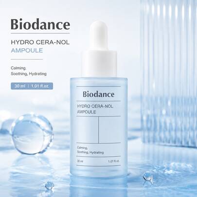 أمبول Biodance Hydro Cera-Nol سعة 30 مل، سيروم مرطب للعناية بالبشرة الكورية، جوهر إصلاح حاجز السيراميد، علاج وجه مهدئ ومرطب للبشرة الحساسة