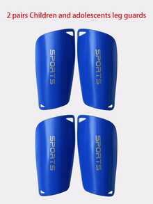 2 Pairs Professional Soccer Shin Guards, Children & Youth Calf Protection, Secure Fit, Lightweight & Comfortable - Multicolor - View 7