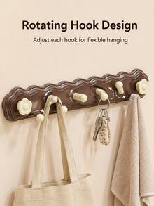 Suction Cup Wall Mount Rack, Multi-Hook Storage Rack, Dopamine Colorful Hanging Rack, Can Hang Hats, Bags, Keys And Towels, No-Drill Storage Hooks, Suitable For Bathroom, Entryway, Bedroom And Kitchen - Multicolor - View 6