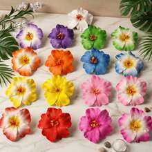 3pcs Hawaiian Plumeria And Hibiscus Hair Clips, Tropical Artificial Flower Hair Clips, Suitable For Beach Vacation, Summer Party, Wedding And Gift - Multicolor - View 3