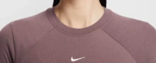 Nike Women's Crew Neck Raglan Sleeve T-Shirt, Dark Brown - Dark Brown - View 3