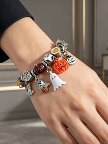 European And American Cross-Border New Fashion Personalized Style Halloween Theme Ghost Pumpkin Multi-Element Bracelet (Box Not Included) - Multicolor - View 6