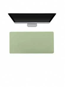 1pc 60cm/90cm Pure Green Mouse Pad Laptop Desk Mat Waterproof Leather Easy To Clean Keyboard Pad Mouse Pad - Solid Green Mouse Pad - View 5