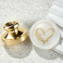 1pc Heart Series Thickened Brass Wax Seal Stamp Head (Without Handle, Handle Needs To Be Purchased Separately) - Single Piece - View 17