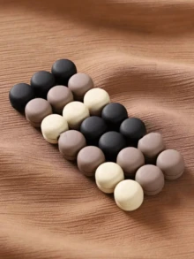 18pcs Hijab Clips, Muslim Multi-Purpose Hijab Magnetic Buckles, For Shawl, Shirt, Clothing, Pants Leg, Scarf (No Cardboard) - Dark Brown - View 3