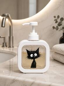 500ML Cartoon Cat/Pumpkin Transparent Travel Pump Dispenser Bottle, Aromatherapy Travel Bottle, Refillable Container, Halloween Gift/Christmas Gift - Multiple Styles - View 13