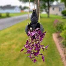 Halloween Hanging Bat Plant Pot Bat Hanging Planter Outdoor Garden Decor - Halloween - View 4