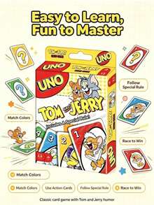 Hasbro Official Art Style Collaboration UNO Card Game, IP Characters, Exquisite Graphic Design, Clear Card Printing, First Choice For Cartoon Lovers Collection - Multicolor - View 4